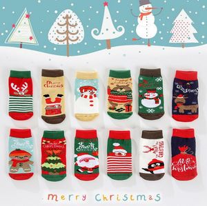 Kerstmis Kids Sokken Kinderen Terry Warm Sokken Xmas Cute Cartoon Santa Animals Fox Bear 2018 Winter Warm Sokken voor Baby Peuter Gift