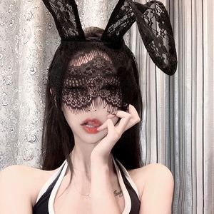 Kerst Lace Cat Bunny Rabbit Ears masker sexy sluier hoofdband nachtclubs maskerade maskers Halloween kostuum feest gezicht masker