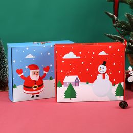 Caja de regalo de víspera grande de Navidad, cajas de regalo para envolver dulces, cajas de comida, cajas de embalaje de regalo, decoración para fiestas, 31x24,5x8cm LX5221