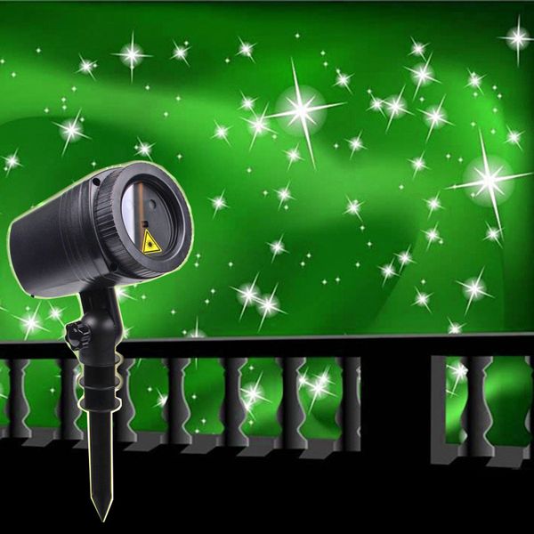 Vert Twinkle Stars Clignotant Yeux Jardin Effet Laser Lumière Projecteur De Noël Lumières Étanche Extérieur Jardin Lumières Avec Télécommande