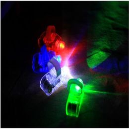 Navidad LED Lámpara de dedo Anillo de dedo Luz Resplandor Láser Dedo Vigas LED Anillo intermitente Fiesta Flash Kid Toy241P