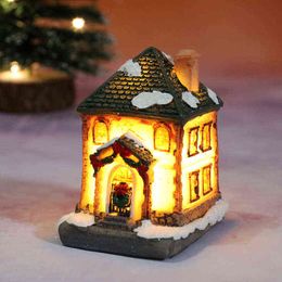 Kerst LED Light House Merry Decoraties voor Home Xmas Gifts Cristmas Ornamenten Nieuwjaar