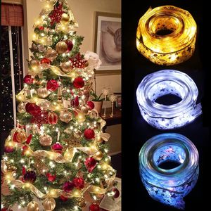 Kerst Led lintlichten Decoratie Kerstboom ornamenten voor Home Xmas Santa Claus Gift Navidad 2023 Nieuwjaar