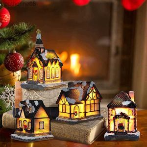 Kerst Licht Huis Dorp Kerstversiering Voor Thuis Xmas Geschenken Kerst Ornamenten Nieuwjaar 2023 Natale Navidad Noel L230621