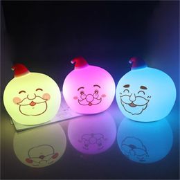 Kerstlicht LED Slaapkamer Decoratie Sneeuwpop Nachtlampen Kleurrijke Sfeer Smart Pat Sensor Licht Verjaardagscadeau
