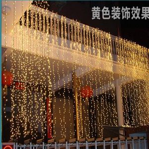 Kerst licht bruiloft activiteit achtergrond layout raamdecoratie producten 8 4M water waterval 1024led vakantie lichten series158c
