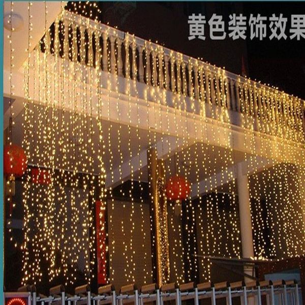 Luz navideña actividad de boda diseño de fondo productos de decoración de ventanas 8 4M cascada de agua 1024led luces navideñas serie224h