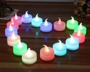 Lumières de Noël 3.5 * 4.5cm à piles Flicker Flameless LED Tealight Tea Candles Light Wedding Birthday Party Décoration de Noël