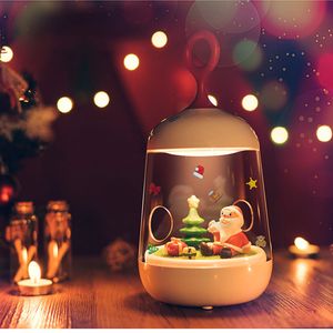 Kerstverlichting Vader Kerstmis 3D LED nachtlamp Micro Landschap LED Nachtlamp Oplaadbare Touch Sensor USB Light Slaapkamer Art Decor