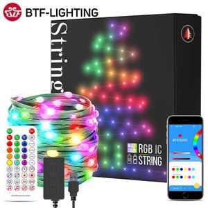 Lumières de Noël Chaîne Éclairage WS2812B RGBIC Adressable Individuellement Rêve Couleur Décoration De Noël LED Module USB Puissance 5V 2285K