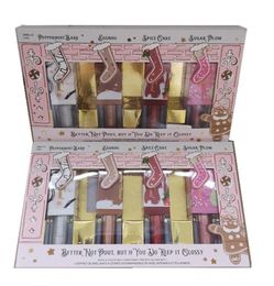 Christmas Lip Gloss Kit de maquillaje de lápiz labial líquido de edición limitada en 4 piezas hidratante deslumbrante deslumbramiento longitud de labios longing li8488501