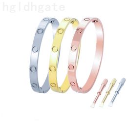 Bracelet en acier inoxydable pour les femmes amant bracelet designers bijoux de mode bracelets de créateurs à vis classiques ornements classiques pour hommes ZB026 F23