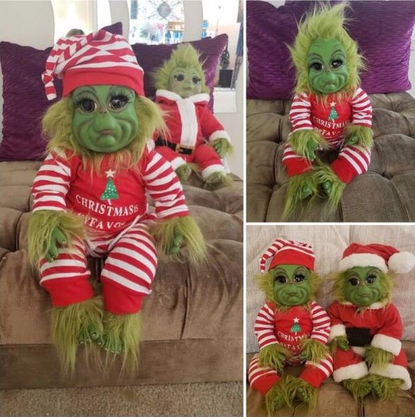 Muñeco de monstruo de Navidad, bonito juguete de peluche de Navidad, regalo de Navidad para decoración del hogar de los niños