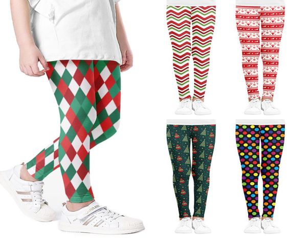 Navidad Nuevas niñas más polainas gruesas con estampado de lana esmerilada medias pantalones ajustados pantalones pantalones ropa de diseñador para niños 8788548