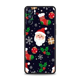 Nochebuena Caso de teléfono para Oppo A54 A53 A52 A16 A15 A74 A9 2020 A76 A95 A12 Reno7 SE Reno6 Z Find x5 Pro 5G Telep Cover