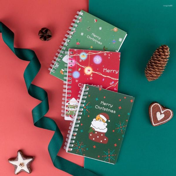 Cahier de Noël A6 Livre d'étudiant Bobine de Vacances Simple Papeterie Créative Devoirs Ligne Horizontale