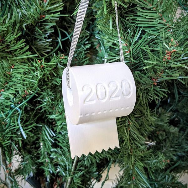 Adorno de Navidad 2020, adorno de árbol de Navidad de papel higiénico, regalo de Navidad, Drect de fábrica, buena calidad, envío rápido