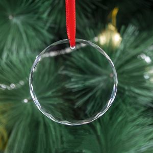 Adorno de Navidad colgante de cristal transparente colgante para árbol de Navidad DIY decoración decorativa en blanco para el hogar regalo de Año Nuevo 2023