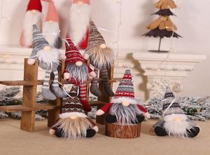 Ornement de Noël tricoté en peluche Gnome Doll de Noël mur arbre suspendu décor de vacances cadeau fy74403650546
