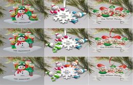 Christmas Ornements décorations Quarantine Survivor Resin Ornement Creative Toys Toys Decor For Mask Snowman Hand Saisitised Family8489946