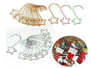 Adornos navideños Ganchos Ganchos en forma de estrella de acero inoxidable Ganchos para árboles de Navidad para bolas Decoraciones para fiestas de Navidad