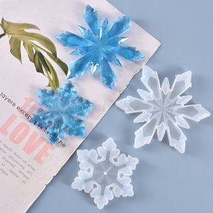 Christmas Ornements Snowflake Pendant Casting Silicone Moule Diy Bijoux Bijoux de fabrication