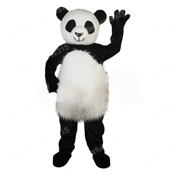 Costumes de mascotte de Panda de noël, tenue de personnage de dessin animé de haute qualité, costume de fête à thème d'halloween en plein air, robe unisexe pour adultes