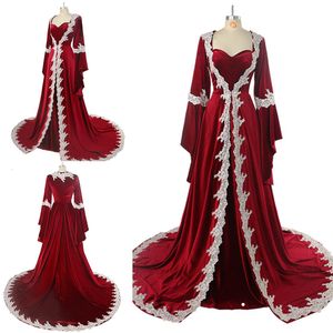 Robe de soirée de noël en velours, deux pièces sur mesure, avec des appliques en dentelle de haute qualité, jupes de fête pour femmes