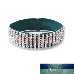 Kerstfeest beroemde patroon gestreepte haarbanden Volledige strass elastische hoofdband designer hoofdband bandana hoofdbanden geschenken voor patroon