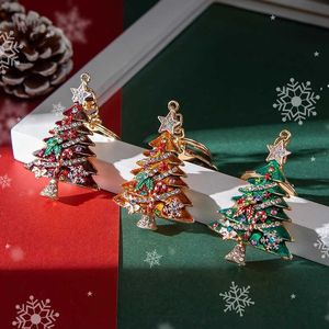 Fête de Noël Favor DIY Diamond Key Chain de Noël Pendant Pendre Zinc Charme en alliage suspendu Pendants à la maison DÉCORATIONS DE FOLME DE NOUVELLE JNA147