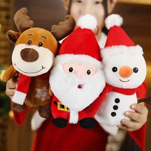 Fête de Noël en peluche mignon petite poupée de cerf Saint Valentin Décorations de Noël poupées d'ange oreiller de couchage doux animaux en peluche cadeau apaisant RRB15535