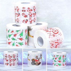 Serie de patrones navideños, rollo de papel impreso, papel higiénico interesante, suministros de mesa para festivales, toalla de papel de cocina, decoración navideña