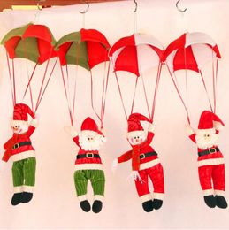 Kerst Hanger Leuke Santa Claus Deur Opknoping Doll Hanger Strap Speelgoed Kerstmis Kinderen Speelgoed Sneeuwman Santa Parachute