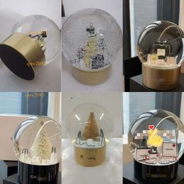 Kerstmarfum Snow Globe Bottle Edition Crystal Classics Golden Gift Birthday Classic with Inside Ball For Special VIP Popular Chanells Gift Ball