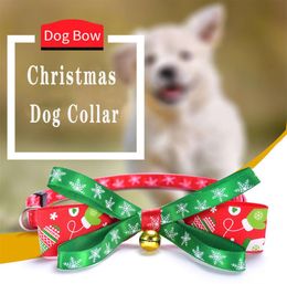 Collar navideño para mascotas, lazo tejido, lazo dorado y plateado, pajarita, Collar para gato, suministros para mascotas Whole8303328