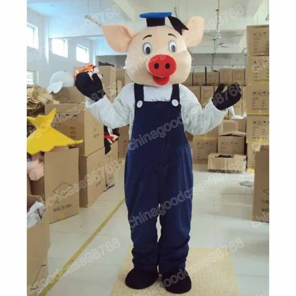 Costume de mascotte de cochon de Noël, robe de soirée fantaisie d'Halloween, tenue de personnage de dessin animé, costume de carnaval, taille adulte, tenue d'extérieur d'anniversaire