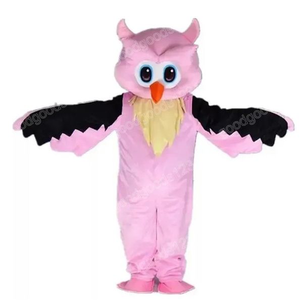 Costumes de mascotte de hibou rose de Noël, robe de soirée fantaisie d'Halloween, personnage de dessin animé, carnaval, publicité de noël, Costume de fête d'anniversaire, tenue unisexe