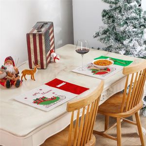 Kerst Placemats Santa Slee Home Eettafel Matten Nieuwjaar Xmas Decoratie Hittebestendig 33 * 46cm JJB11202