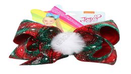 Kerst Plaid Bow Hairpin Kids Hair Clip JoJo Bowknot Hair Pins With Pompoms Large Bow Bobby Pin Barrettes Xmas Hair Accessories4105354