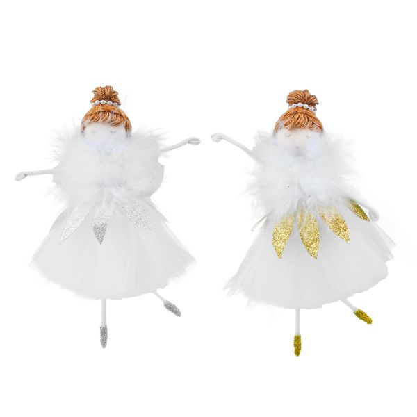 Navidad Peluche Angel Colgantes Decoraciones Árbol de Navidad Ornamento Colgante Decorativo Dancing Muñeca Muñeca Party Decor XBJK2111