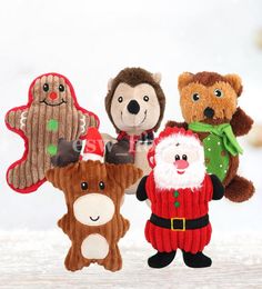 Christmas Plux interactif chien Squeaky Toys Gift pour les petits chiens moyens de chiens moyens fournisseurs de animaux de compagnie Puppy Toy9504038