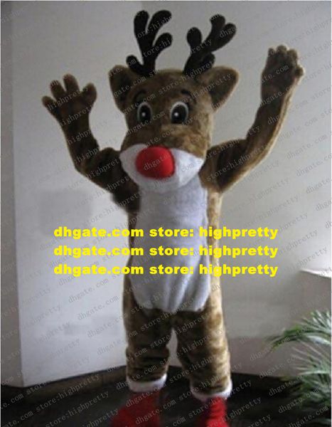 Noël peluche Rudolph renne cerf mascotte Costume adulte personnage de dessin animé tenue Costume événements majeurs Upacara Penutupan zz7755