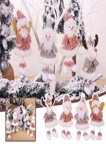 Christmas Plux Santa Snowman Elk Bear Angel Dolls Noël Navidad Tree Ornements décorations de Noël pour la maison 2022 NOUVELLE GAGE Y6444061