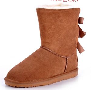Kerstpromotie Dameslaarzen Bailey Bow Boots Sneeuwlaars voor vrouwelijke schoenen