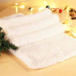 Christmas Pure Color Plush Table Runner, Golden Silver Prowin Snowflake Decor Table Cloth, Xmas Dinner Activity Decor Supplies