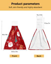 Christmas Rendeer Snowflake Animal Tree Mand Towel Absorbant suspendu serviettes à la maison Hidrage de la cuisine