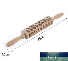 Kerst Rolling Pin Snowflake Embossing Houten Roller Cookies Wafels Gebak Dough Pies Keuken Gereedschap Elanden Rendier 8 Designs OWD7371 Fabriek Prijs Expert Design