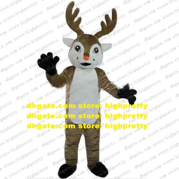 Christmas Rudolph Rendeer Deer Caribou Mascot Costume Cartoon Adult Cartoon About Holidays Campaign Propaganda ZZ7901