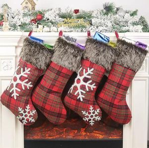 Noël Père Noël Cadeau Chaussettes En Peluche Bas De Noël Avec Corde Suspendue Pour Arbre De Noël Ornement Décorations De Noël 2023 C0726x03