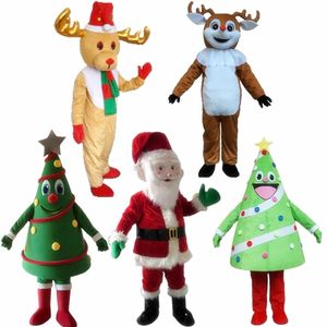 Kerstmis Santa Claus Mascot Kostuum Verjaardagsfeestje Nieuwheid Fun Kostuum Deer Prop Kostuum Santa Claus Set